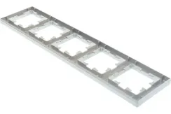 Рамка Systeme Electric ATLASDESIGN 5-постовая алюминий 38186