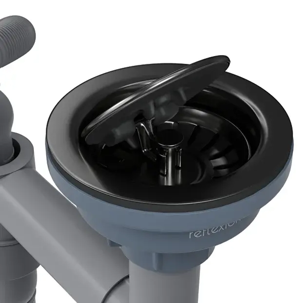 Кухонная мойка Reflexion Iseo RX2265BL оружейная сталь