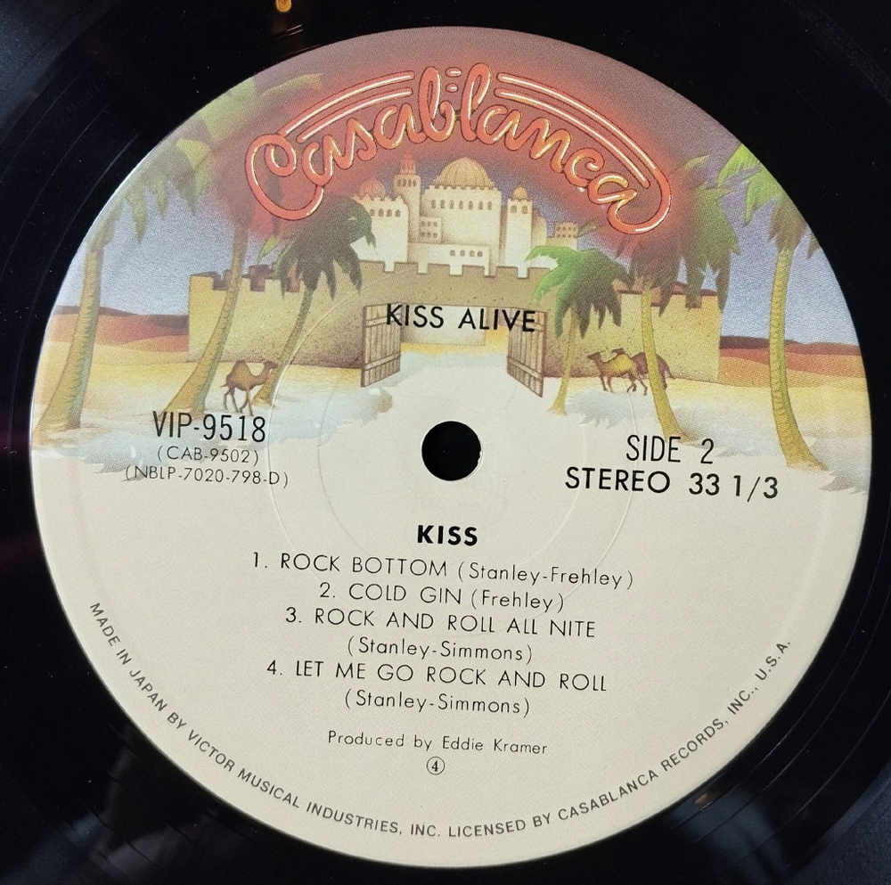 Винтажная виниловая пластинка LP Kiss Alive (Japan 1976) (Obi) Black Diamond