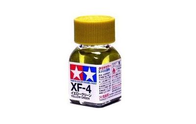XF-4 Краска Tamiya Желто-зеленая Матовая (Flat Yellow Green), эмаль 10мл