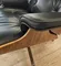 Кресло Eames Lounge с оттоманкой, черная кожа