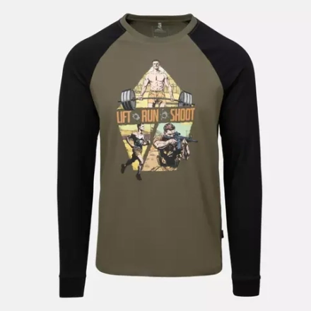 Лонгслив Helikon Lift, Run, Shoot - Olive Green
