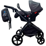 модульная коляска 3в1 Luxmom 92 , автолюлька /темно-серый цвет