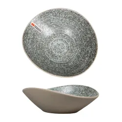 Салатник 640 мл 21,2*19,3 см h6,9 см глазурь Wave Up Glossy Stone Untouched Taiga P.L. [1]