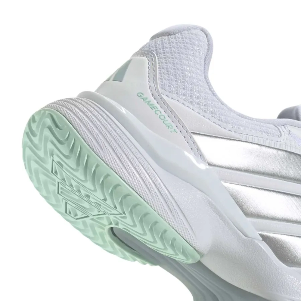 Женские теннисные кроссовки Adidas GameCourt 3 W - cloud white/silver metallic/ice blue