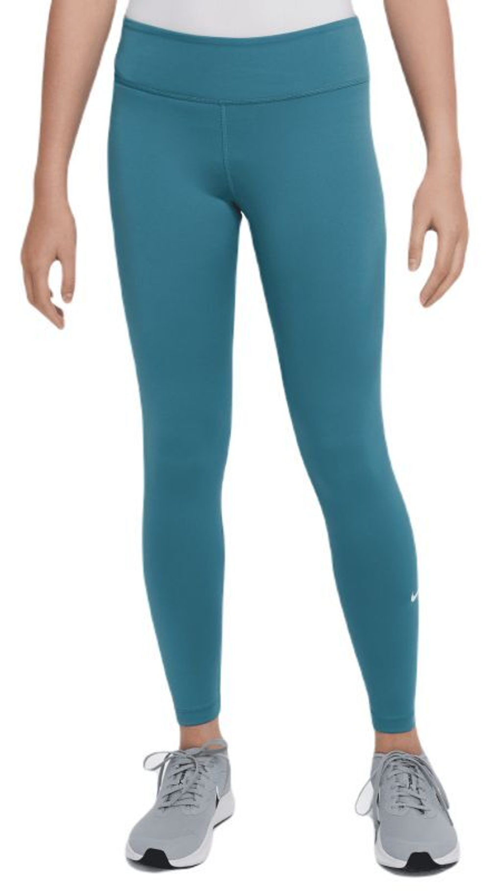 Штаны для девочки теннисные Nike Dri-Fit One Legging - mineral teal/white