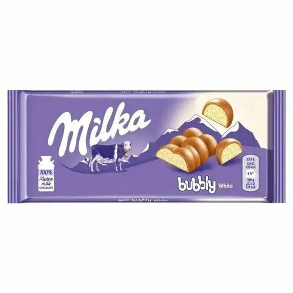 Милка Bubbles Белый 95гр
