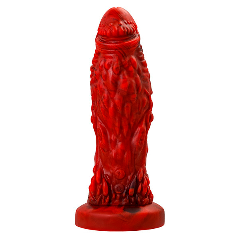 Силиконовый вибратор 21,7см ToyFa Black&Red Monster Docus