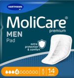 MoliCare Premium для мужчин, 4 капли Урологические вкладыши для мужчин, 14 шт.(Германия)