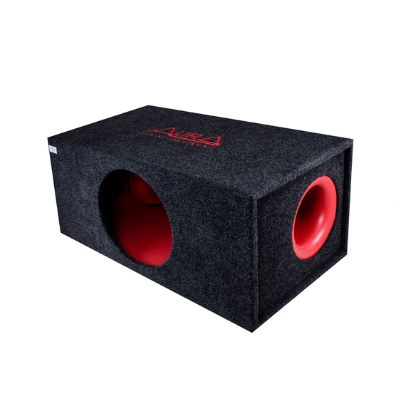 Короб 12" на трубе AURA BOX-1274.VR160PW  74л 36Гц карпет фанера