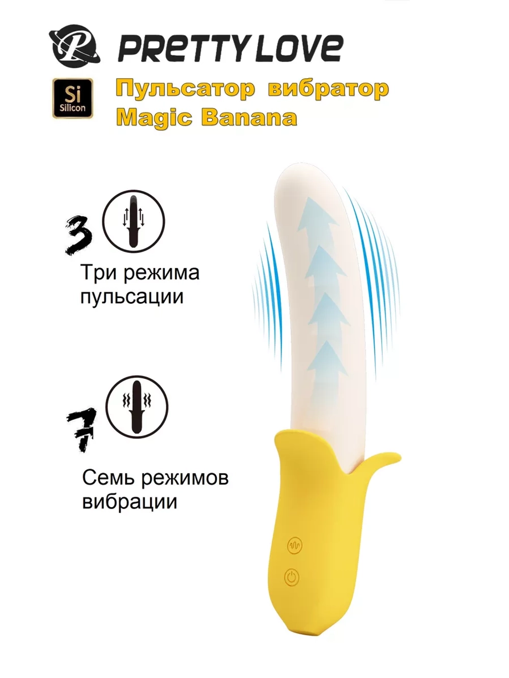 Pretty Love Banana Geek Пульсатор с вибрацией bi-014957