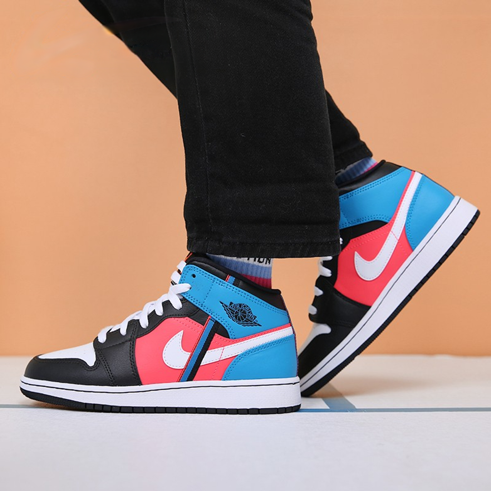 Jordan 1 Mid Tri Color Ribbons GS