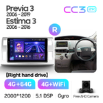 Teyes CC3 2K 10,2"для Toyota Previa, Estima 3 2006-2019 (прав)