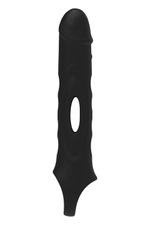 Черная насадка-удлинитель Vibrating Extender With Remote с вибрацией (Цвет: черный)