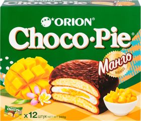 Пирожное ORION Choco Pie Манго, 360г