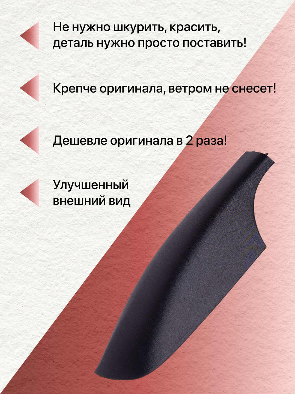 Передняя левая (водительская) заглушка рейлинга LADA Largus