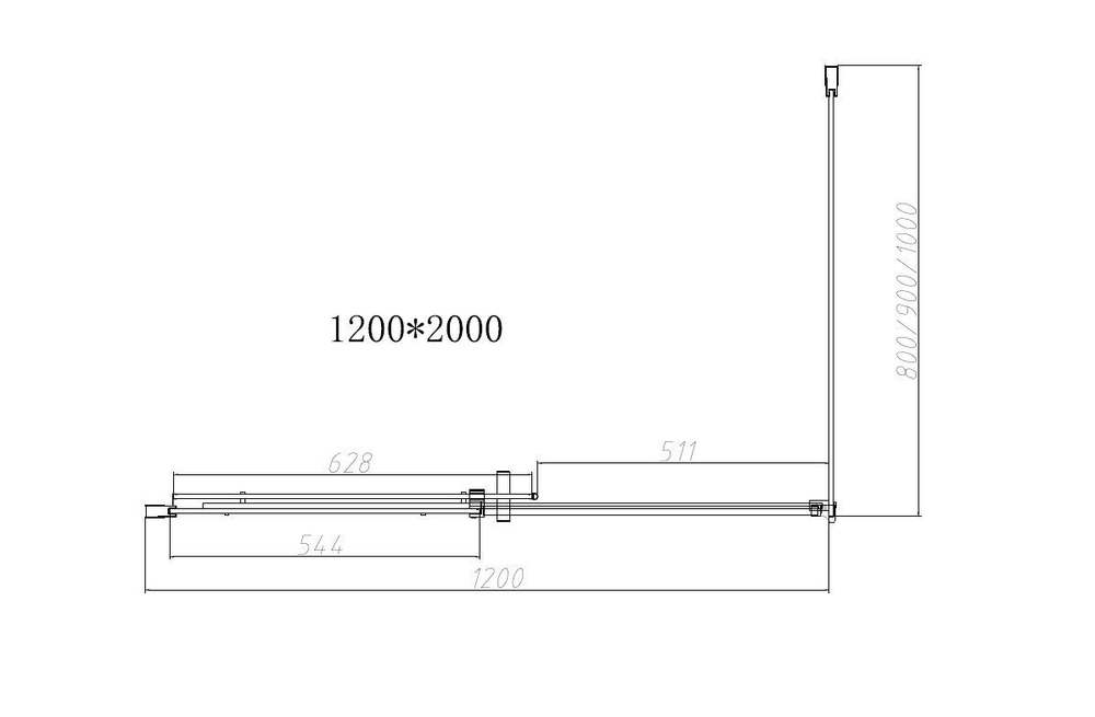 Душевой уголок Дайс (Dice) VSR-4D1012CL, 1200*1000, хром, стекло прозрачное,