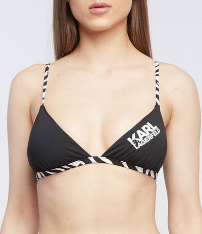 Топ бикини Zebra Karl Lagerfeld - черный(KL22WTP25)