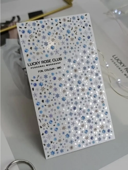 Lucky Rose Слайдеры наклейки для длинных ногтей 380