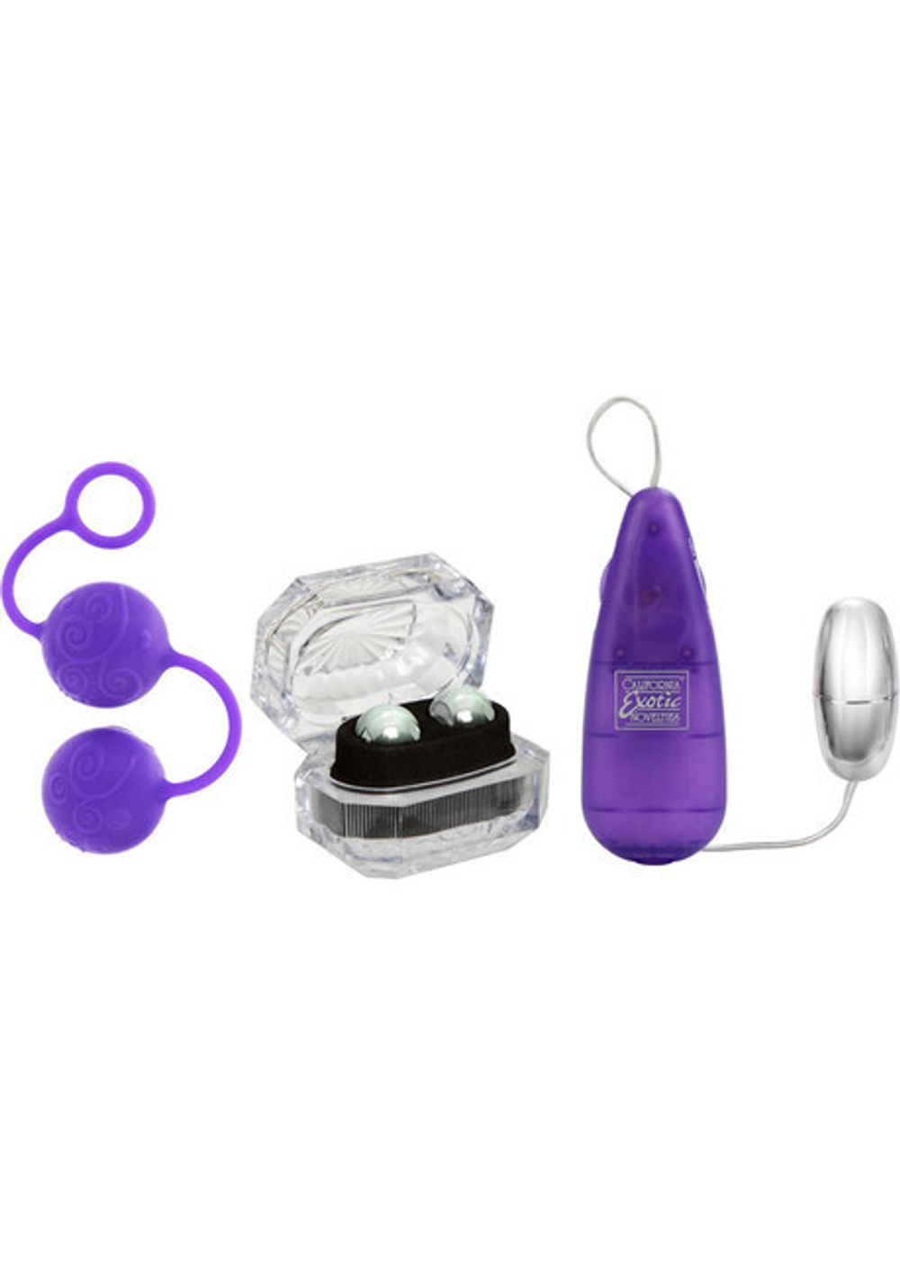 Набор для женщин Hers Kegel Kit (Цвет: фиолетовый, серебряный)