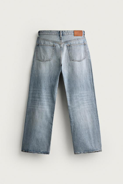 ZARA ДЖИНСЫ LOOSE FIT, СИНИЙ