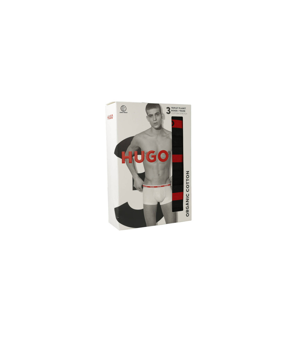 Трусики-боксеры 3шт. TRUNK TRIPLET PLANET Hugo Bodywear - черный(50492375)