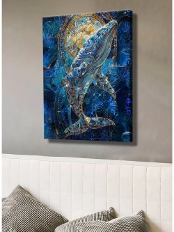 Картина "Космический кит", галерейная 50х70см 1шт.