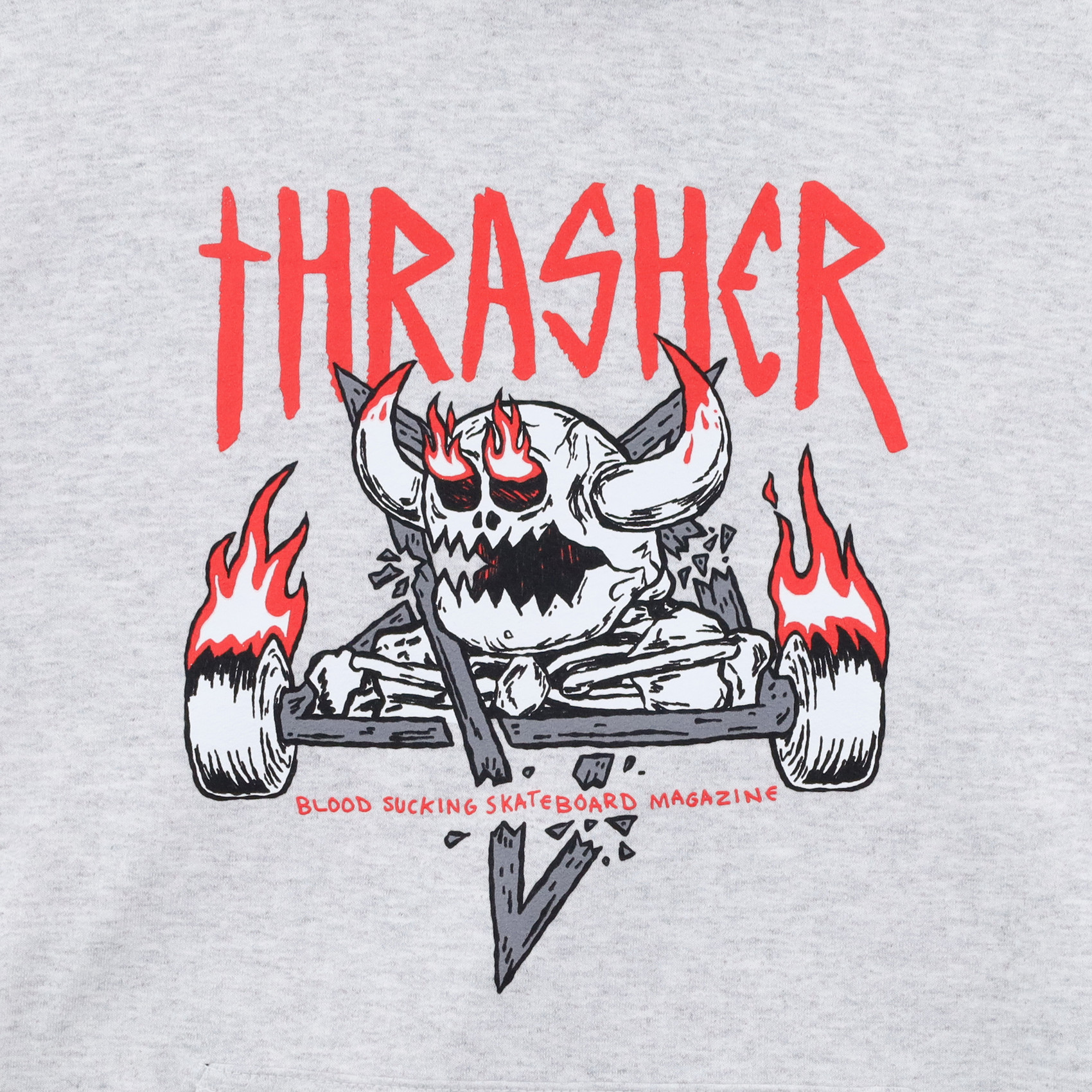 Худи Thrasher x Toy Machine Monster-Gram Hoodie (ash grey) артикул: - купить в магазине Дайс