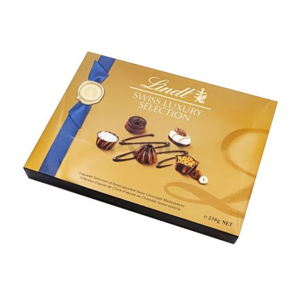 Шоколадные конфеты ассорти Lindt SWISS LUXURY SELECTION из швейцарского шоколада 230 г (из Эстонии)