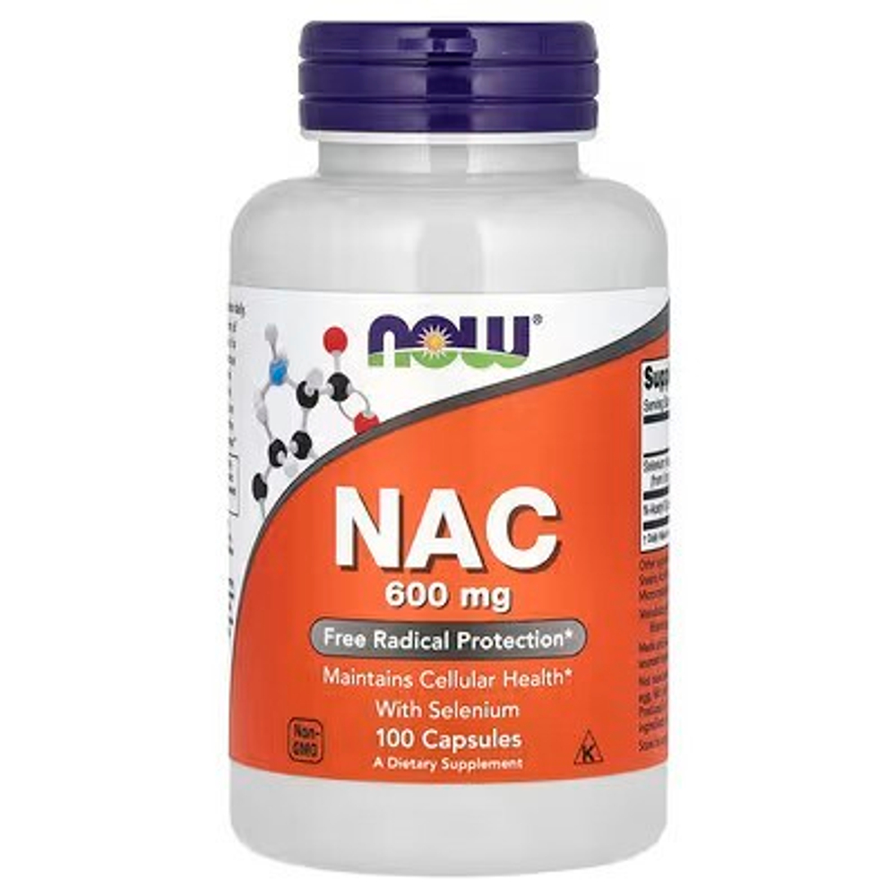 NOW Foods, NAC with Selenium, 100 Capsules | Selenli NAC, 100 kapsula
