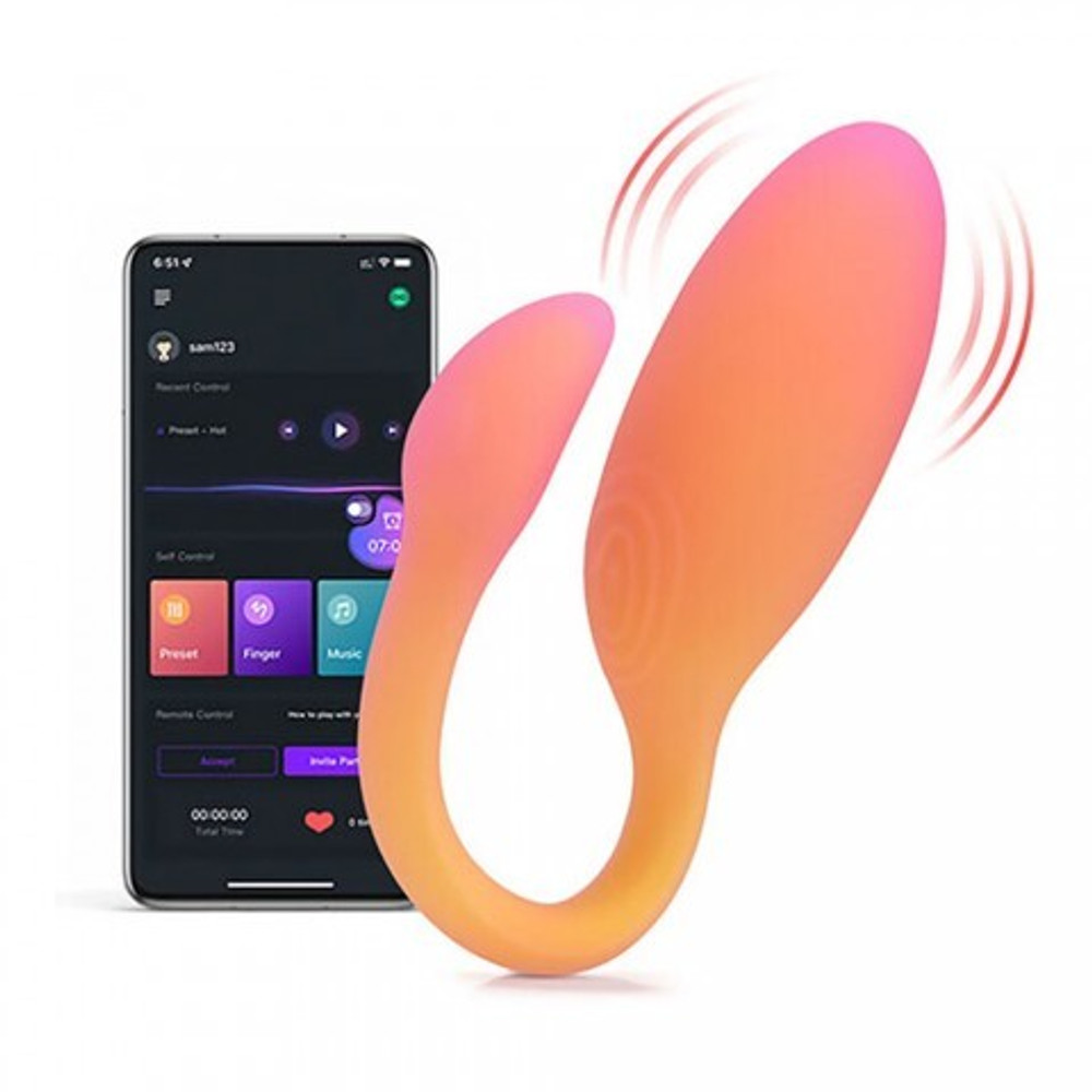 Вибромассажёр с интеллектуальным управлением Magic Flamingo Max от Magic motion, оранжевый