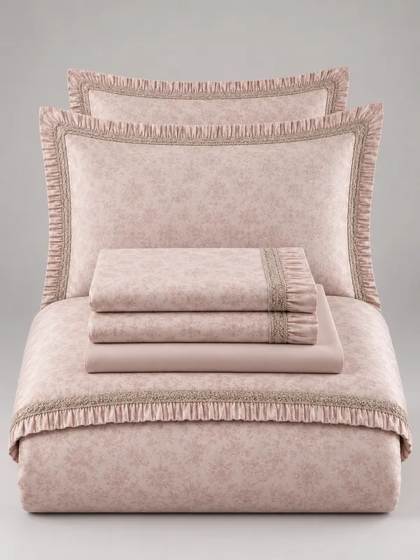 Gelin Home КПБ 6 пр. GUZGULU пыльная роза пододеяльник 200*220, простынь 240*260, наволочки 50*70 2шт, декоративные наволочки 50*70 2шт GLNN602