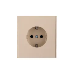 Розетка с заземлением и защитными шторками KRANZ Miele Strong Шелк KR-78-0701-8