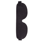 Чёрная широкая кожаная маска на глаза Sitabella BDSM Accessories 3081-1