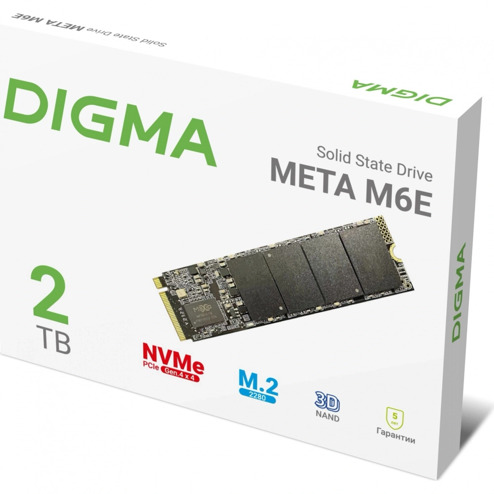 Накопитель SSD Digma 2Tb Meta M6E (DGSM4002TM6ET)