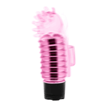 Розовый вибростимулятор 7,6см с шипиками на палец Baile Finger Vibrator BI-010148