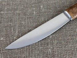 Шкуросъемный нож "Якут", сталь 95Х18, рукоять карельская берёза