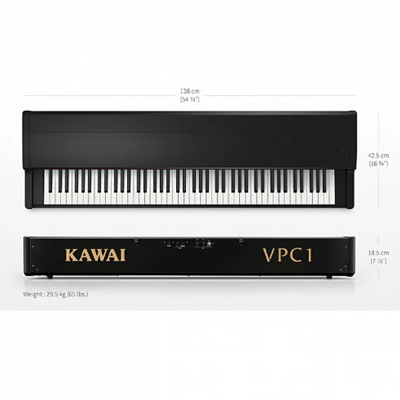 KAWAI VPC1 - фортепианная миди-клавиатура 88 кл., цвет черный, механика RM3 Grand II, USB.