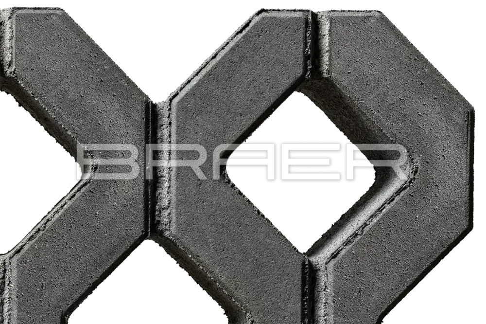 Газонная решётка Braer Меба, Серый, h=100 мм
