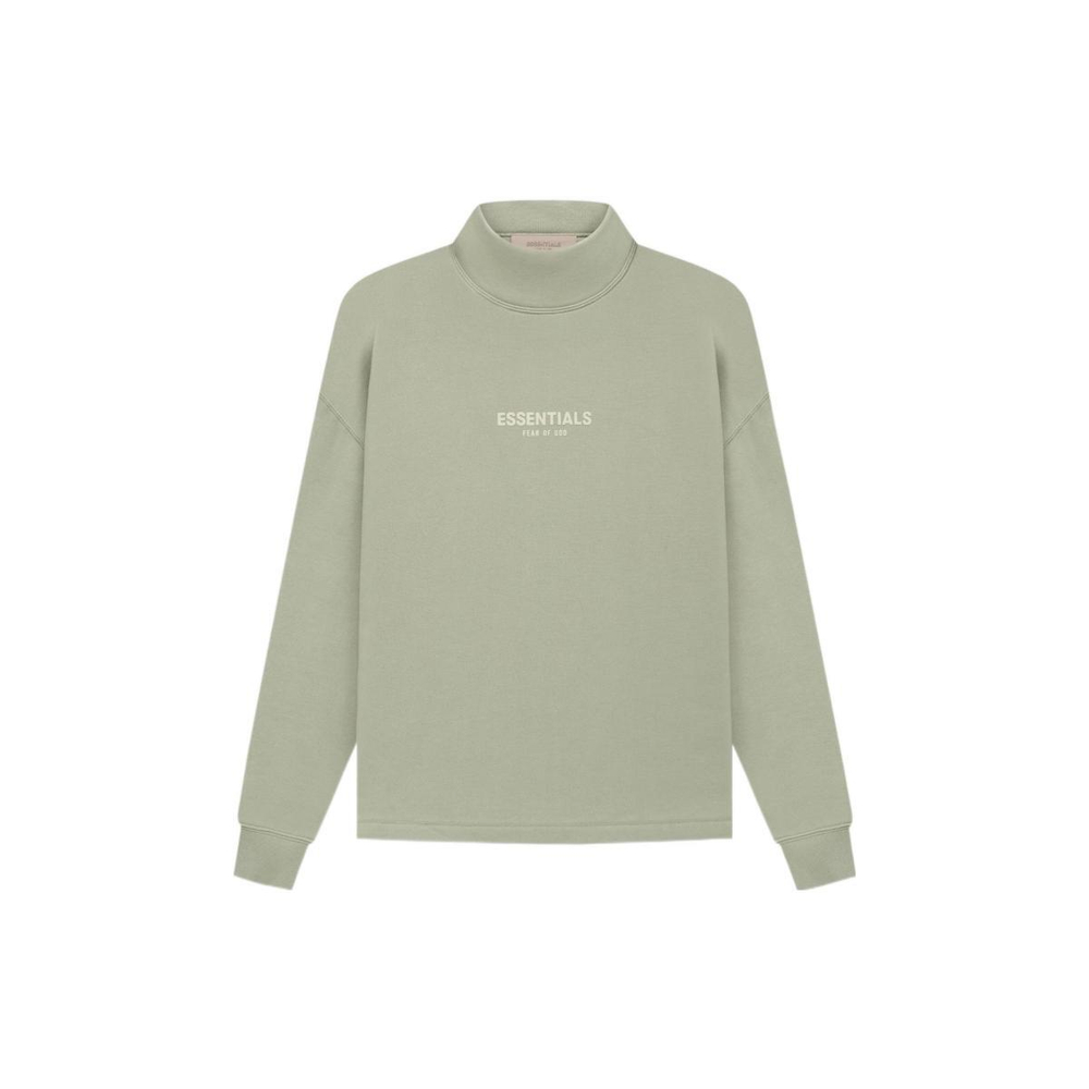 Толстовка Fear of God Essentials SS22 Relaxed Mockneck Seafoam Logo, FOG-SS22-155