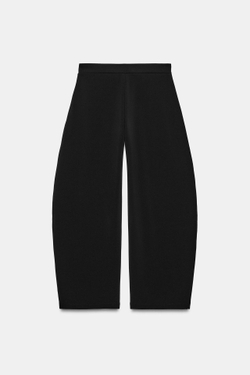 ZARA БРЮКИ BALLOON, ЧЕРНЫЙ