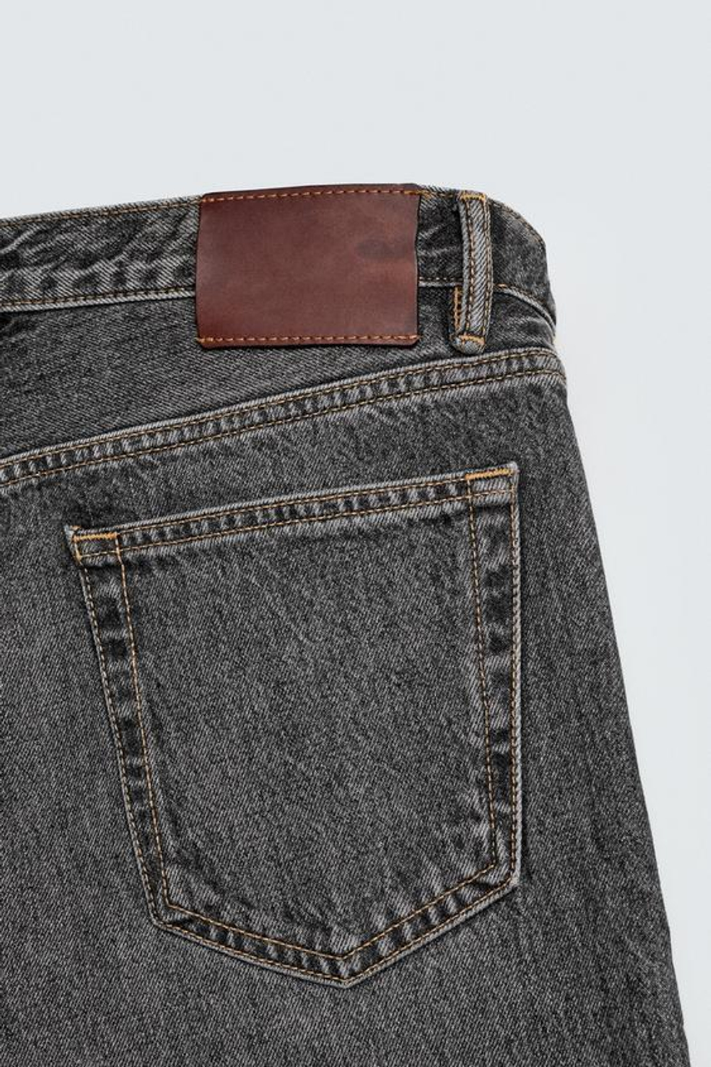ZARA ДЖИНСЫ STRAIGHT FIT, СЕРЫЙ