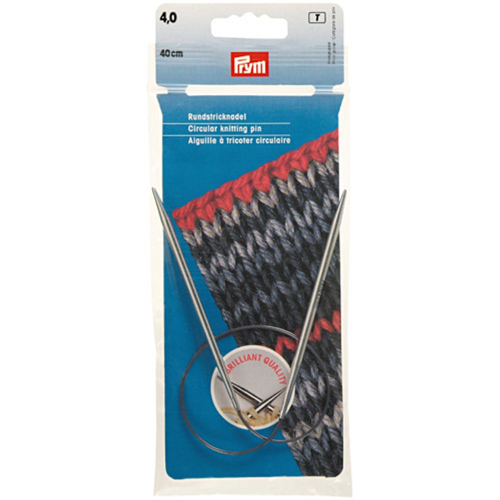 Спицы круговые Prym ⌀4,0 мм, 40 см, S090355 Спицы круговые Prym ⌀4,0 мм, 40 см, S090355