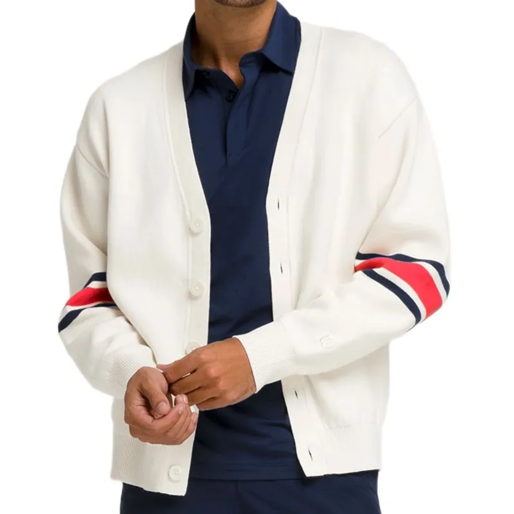 Мужская теннисная кофта Wilson Westport Cardigan - Бежевый