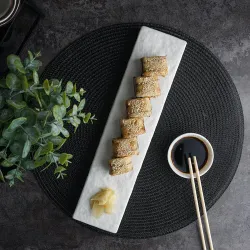 Блюдо прямоугольное 34*8 см h3,5 см брусок для закусок White Matt Panasia P.L. Proff Cuisine [1]