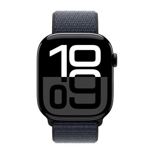 Умные часы Apple Watch Series 10 GPS, 46mm, Jet Black Aluminium Case with Sport Loop, Ink