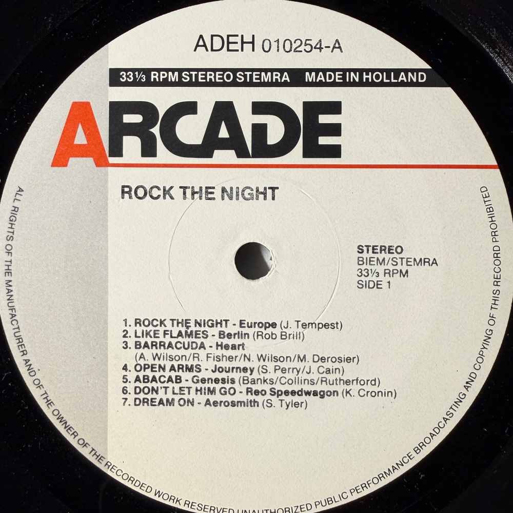 Сборник Rock The Night 2LP (Германия 1987г.)