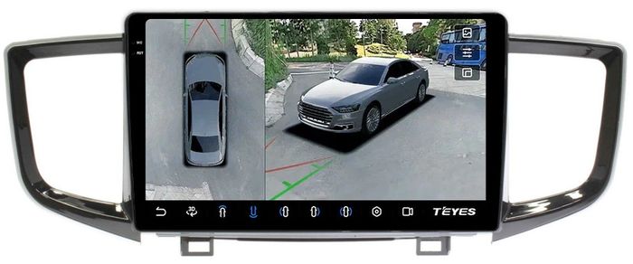Магнитола для Honda Pilot 3 2015-2023 - Teyes CC3-2K-360 на Android 10, Быстрая, 2K QLED, CarPlay, 4G SIM-слот, 4 камеры в комплекте
