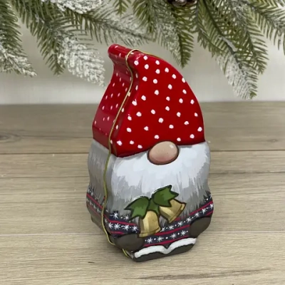 Банка жестяная «Гномик с колокольчиком» 15*8*5,2см