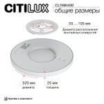 Потолочный светодиодный светильник Citilux NORMA CL749K400